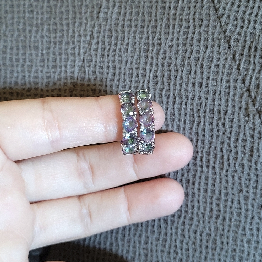 Cote d'Argent Mystic🧙‍♂️ Quartz Hoops - NWT - Picture 10 of 13